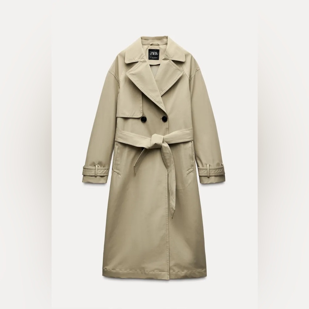 NWT. Zara women’s medium beige trench coat. Never worn!